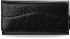 Elegancki wysokiej jakości skórzany portfel damski - czarny